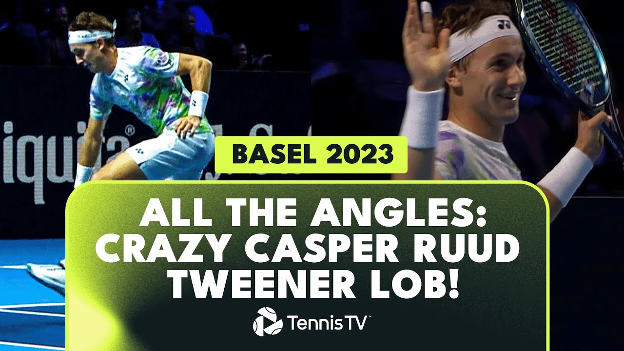 All The Angles: INCREDIBLE Casper Ruud Tweener Lob vs Bublik! | Basel 2023