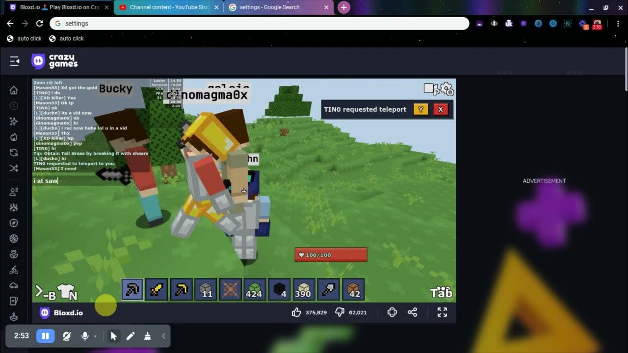 Bloxd io ️ Play Bloxd io on CrazyGames YouTube