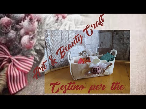 Easy box in felt - piccola scatolina in feltro porta bustine da the