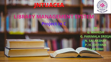 JNTUACEA  Library Management Project in C Programming Language