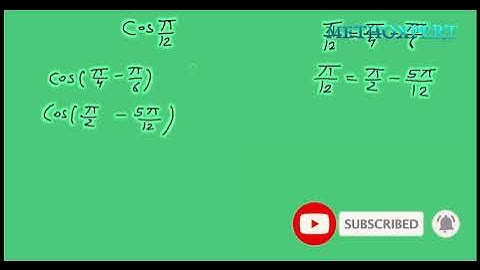 Rewrite cos π/12 so that you can use a difference formula #trignometry #math