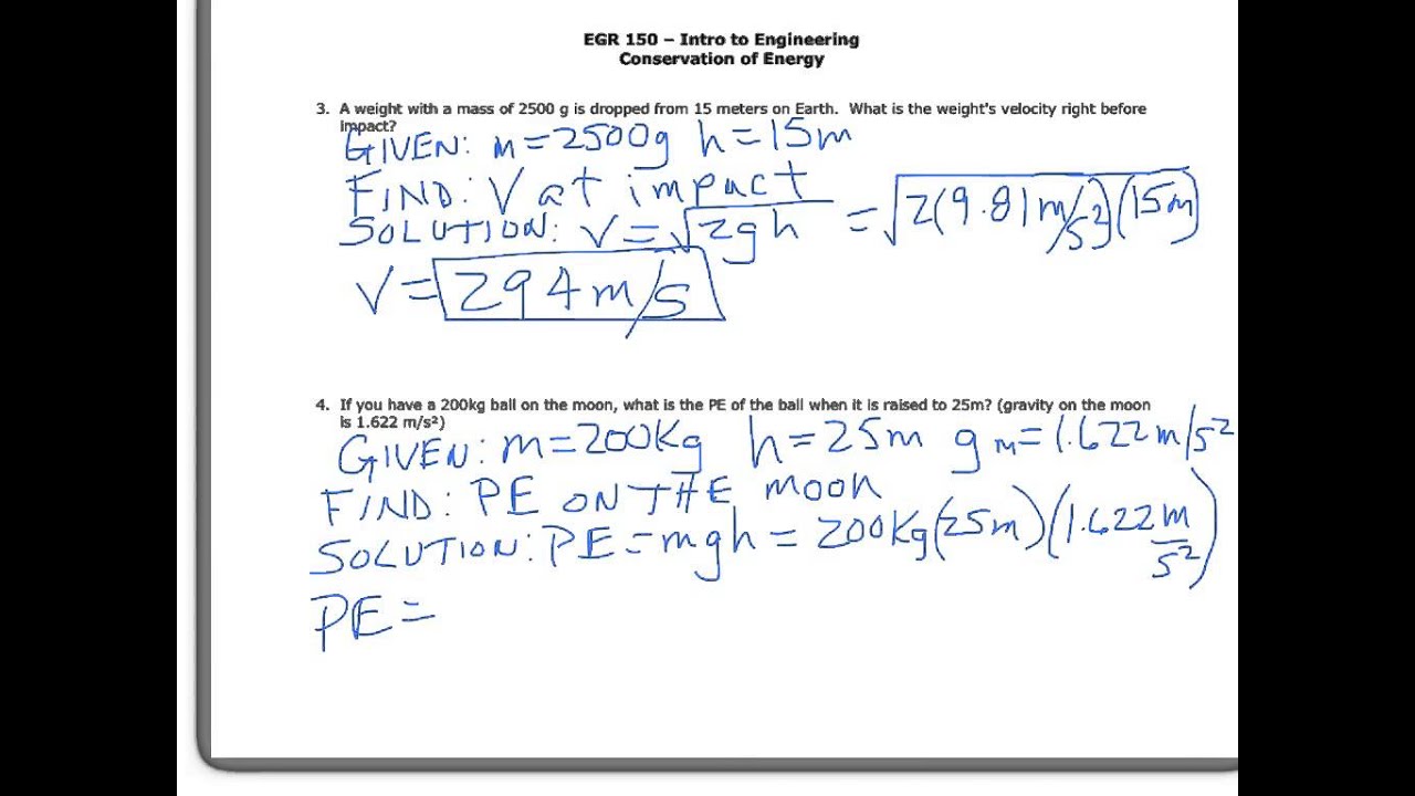 Conservation Of Energy Problems YouTube Conservation Of Energy Problems YouTube