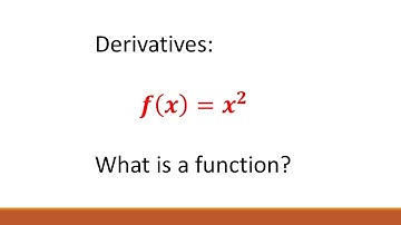 What is a derivative?  (Part 1: Understanding functions)