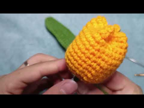 Hướng Dẫn Làm Móc Hoa Tulip Từ Len Part 4
