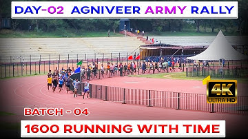 MYSORE AGNIVEER INDIAN ARMY RALLY | 2ND DAY 4TH BATCH | 1600 METER RUNNING WITH TIME