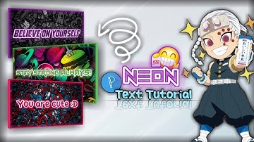Neon/Glowing text tutorial✨| Pixellab tutorial