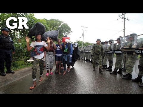 Frena Guardia a migrantes en Chiapas