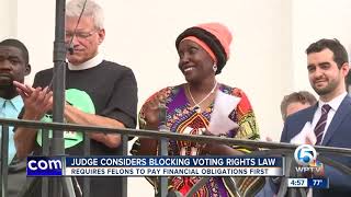 Federal judge hears case to restore vote to Florida felons