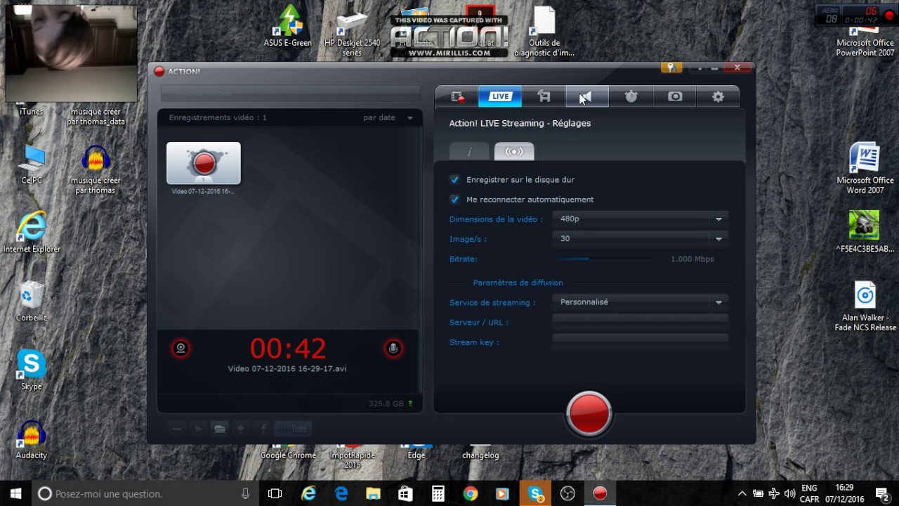 Comment faire une webcam avec action! - YouTube