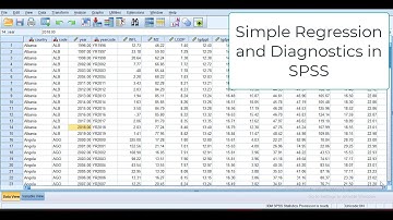 Simple Regression Analysis, Diagnostics and Discussions in SPSS