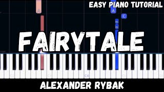 Alexander Rybak - Fairytale Easy Piano Tutorial