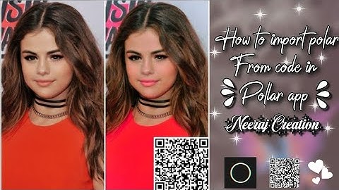 How can you import polar filter from code in pollar app|| ❤️❤️