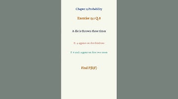 NCERT Class 12 Maths Probability Ex 13.1 Q8 | Conditional Probability | Animated Solution #shorts