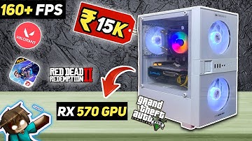 ₹15,000 Powerful Gaming PC Build 🔥 RX 570 + i5 4TH Beast!🤯