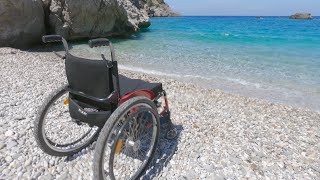 Achata Beach (Karpathos) mit dem Rollstuhl