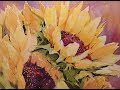 "Sunflower Burst" Transparent Watercolor Demonstration