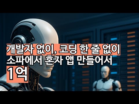 개발자 없이, 코딩 한 줄 없이, 소파에서 혼자 앱 만들어서 1억