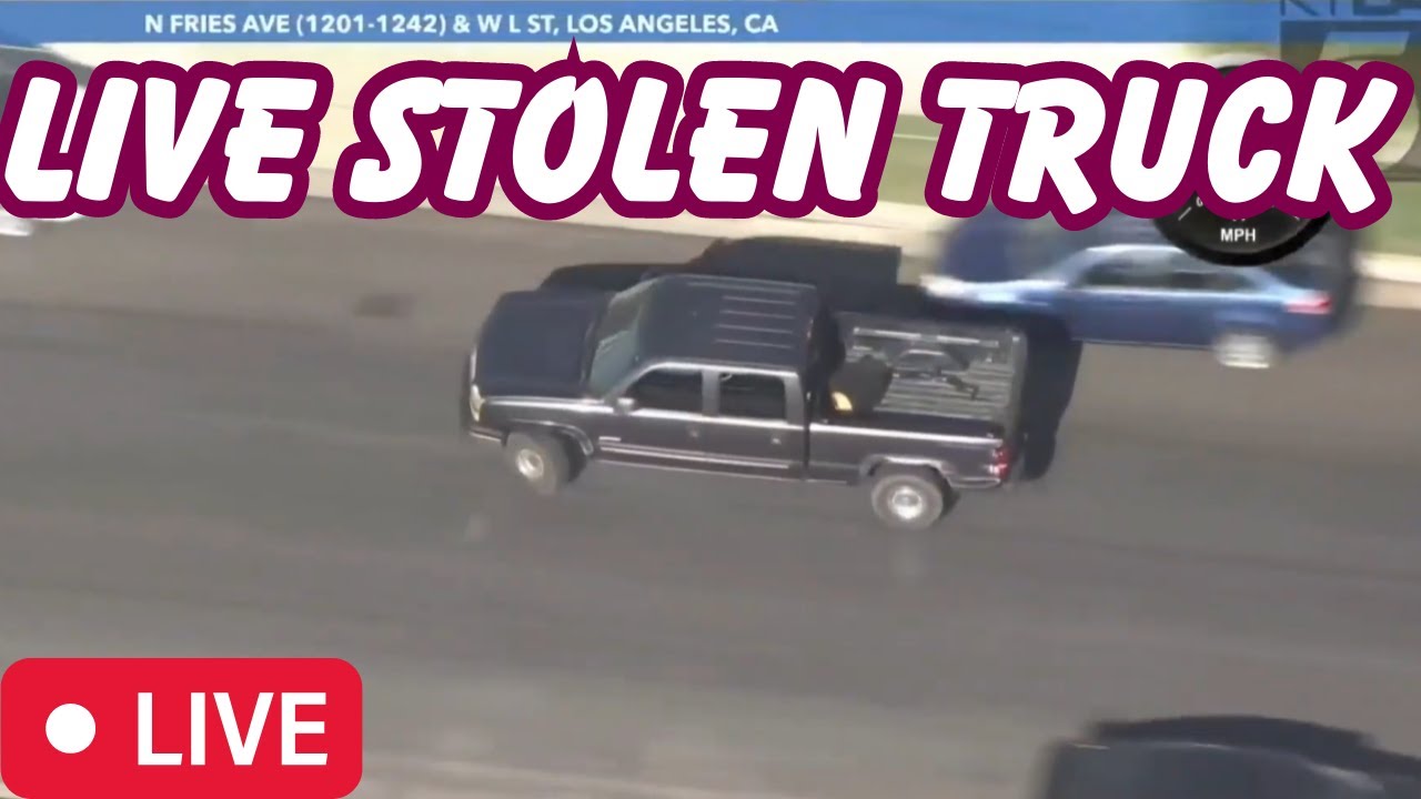 Live Stolen Truck Chase In LA NOW - YouTube