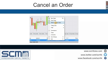 How to Cancel an Order in MT4