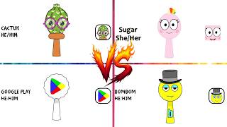 My Sprunki Oc Cactuk Its Me Vs Sugar Vs Bombom Vs Google Play L Tiles Hop Part 4