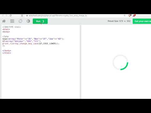 php vidéo 19 :  fonctions des tableaux / array_change_case_key