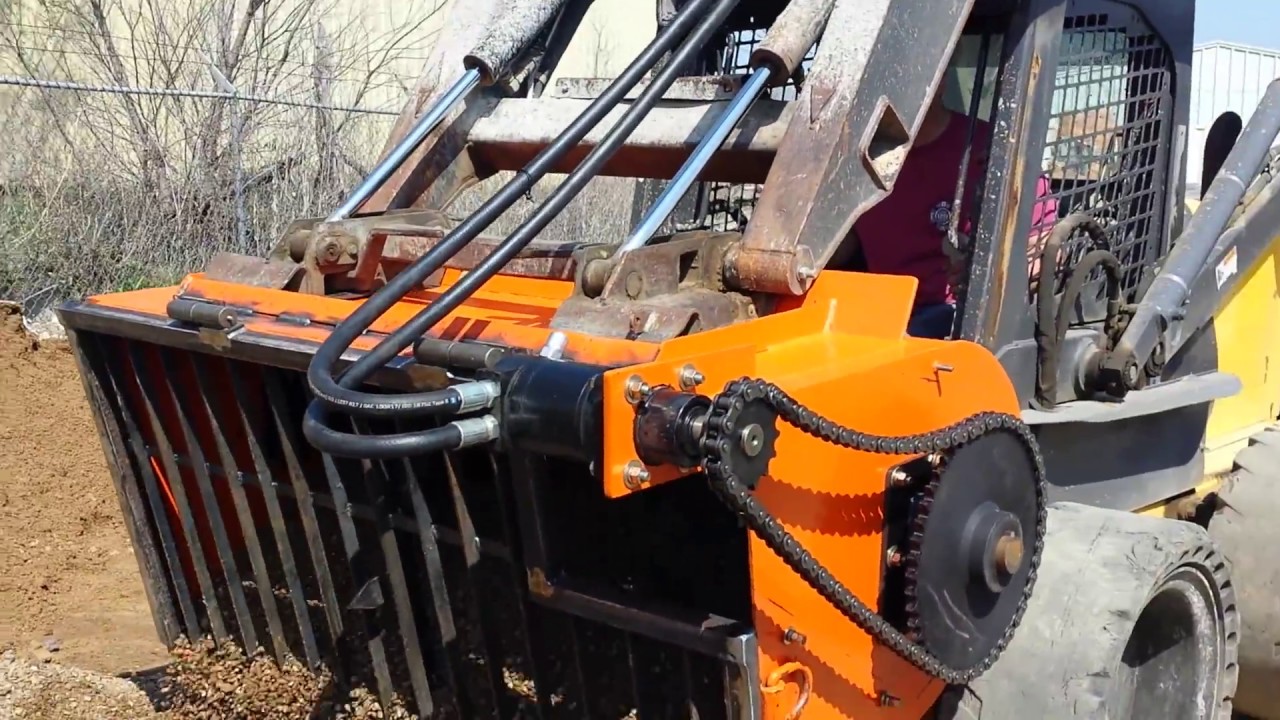Skid steer cement mixer YouTube