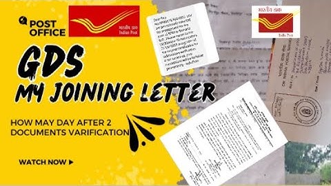 My Gds Joining Letter ll How many days after 2nd DV? 🤔📮BPM post office ll #gds #postoffice#minivlog