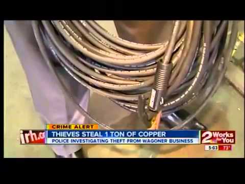 Thieves steal 2,000 lbs of copper from Wagoner business