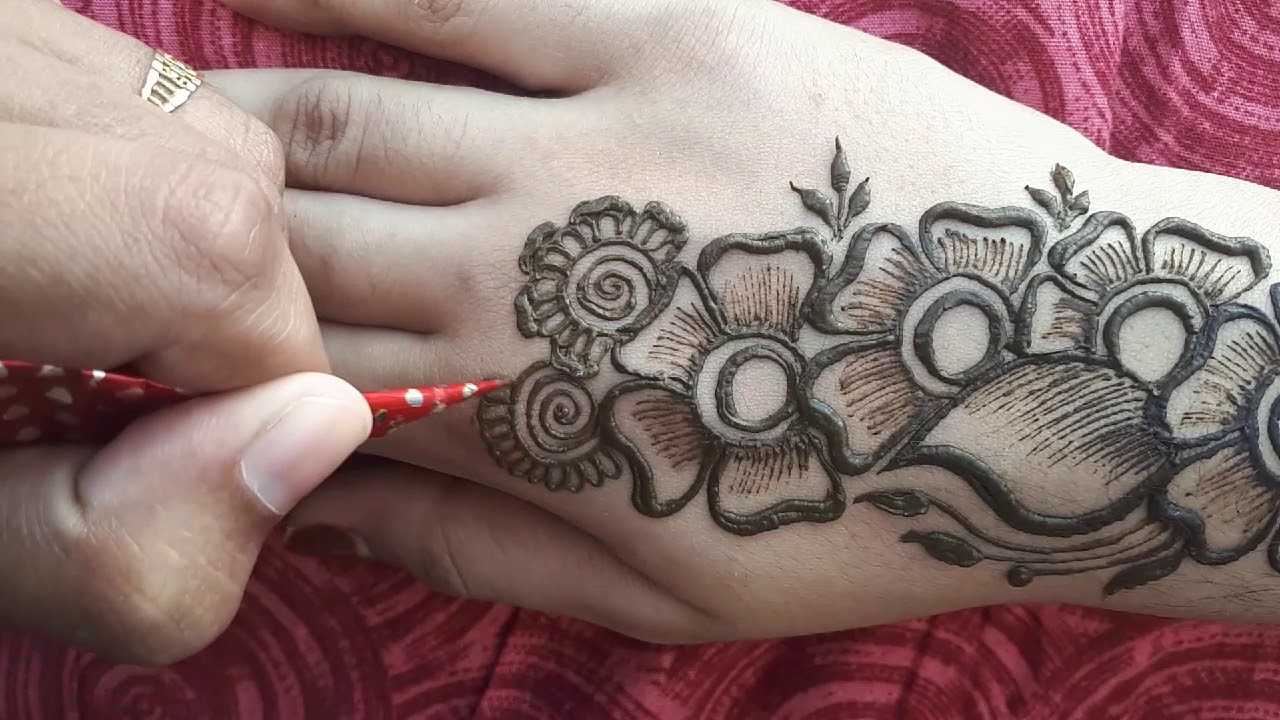 Latest Stylish perfect flowers Arabic Mehndi Design || Mehndi Designs ...