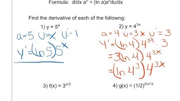 Differentiating non e base exponents