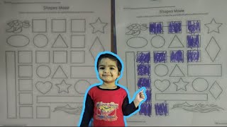 Shapes Maze Worksheet for Nursery