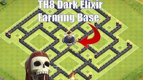 Clash of Clans - NEW EPIC Town Hall 8 (TH8) Dark Elixir Farming Base With Air Sweeper