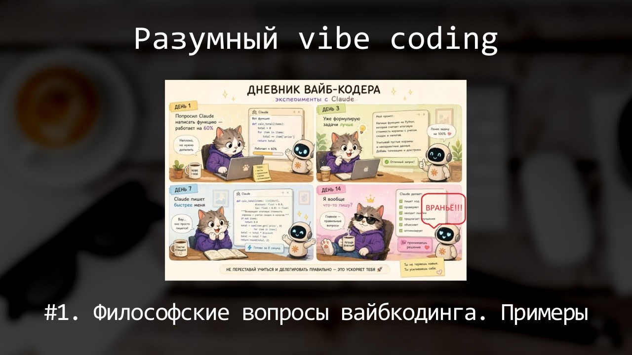 Разумный vibe coding. Видео 1. Философский вопросы. Удачные и смешные примеры
