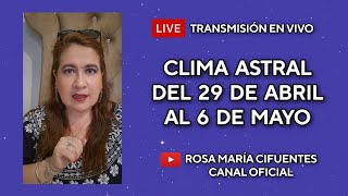 EN VIVO: CLIMA ASTRAL DEL 29 DE ABRIL AL 6 DE MAYO