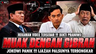 REKAMAN VIDEO TERSEBAR‼️ PRABOWO TAK SUDI LAGI DENGAN GIBRAN‼️ JOKOWI TAKUT IJAZAHNYA TERBONGKAR😱