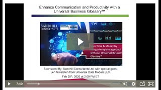 Webinar: Enhance Communication and Productivity with a Universal Business Glossary