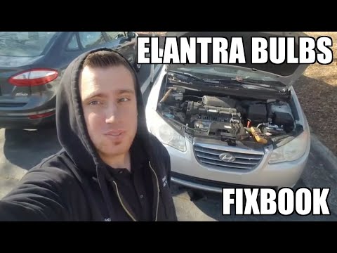 Headlight Bulbs High & Low Beam 07-10 Hyundai Elantra Replacement "How to"