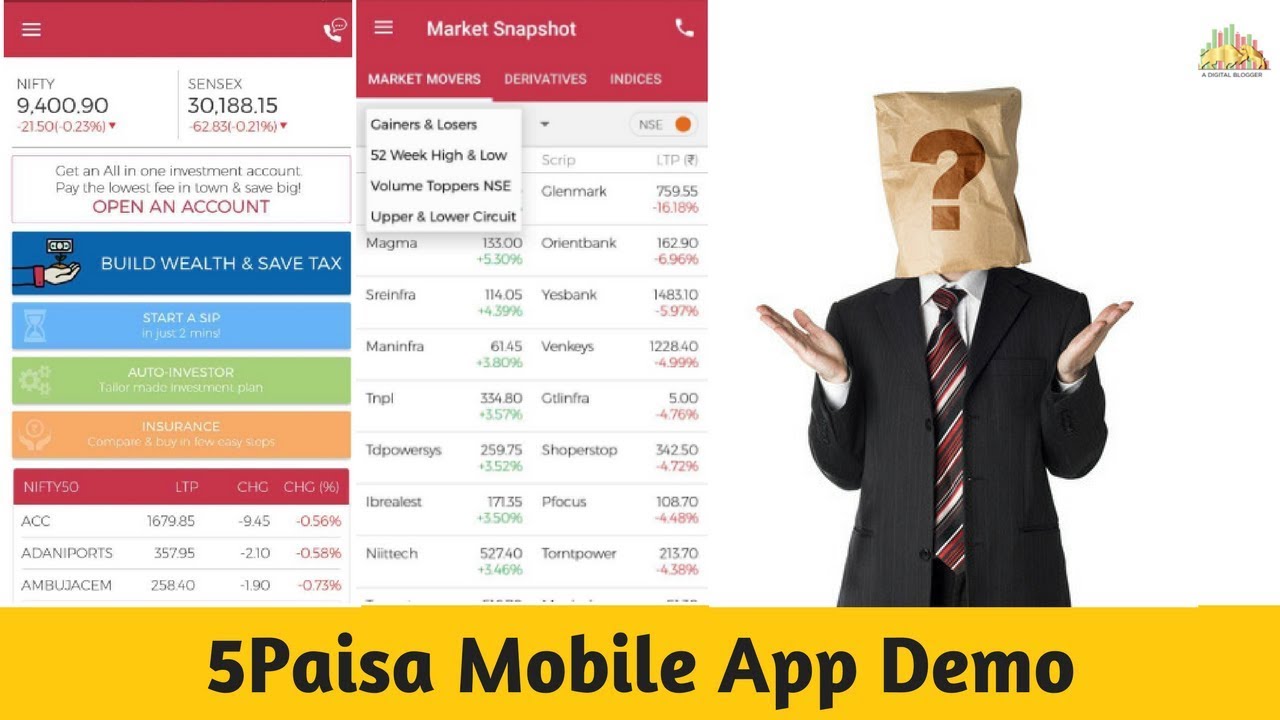 5Paisa Mobile App Demo2 Auto Investor, Mutual Funds, Insurance YouTube