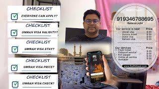 Umrah visa full Details || price || stay time || visa check ||