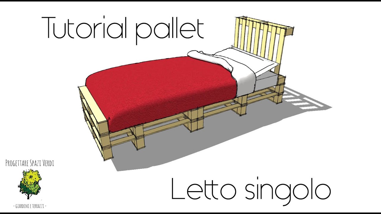 Tutorial fai da te letto pallet come costruire un letto singolo ... Letto coi bancali