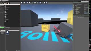 Beam emitter applying damage to a destructible mesh in ue4 using a ray trace.