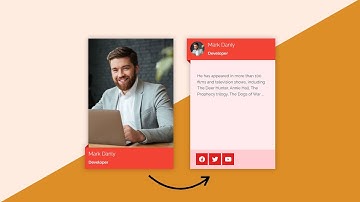 Profile card hover animation in Elementor