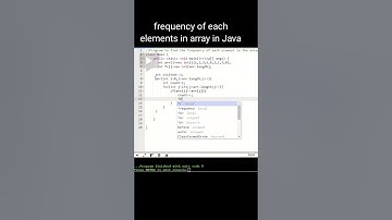 program to find the frequency of each element from an array in Java