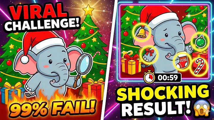 VIRAL Christmas Spot The Difference Challenge! 🐘🎁 Can You Find All 5? (99% FAIL)