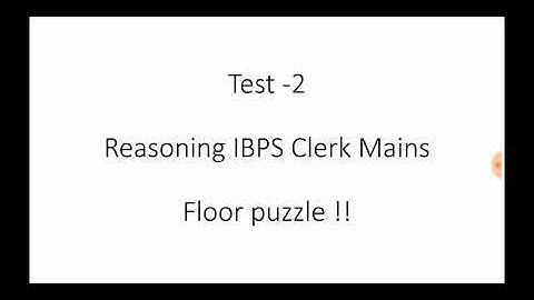 Canara Bank PO | Puzzle-2 | Floor Based | Reasoning | IBPS Clerk Mains | Memory type