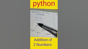 Addition of two numbers in python #python#python3#pythontutorial#program#computerscience#addition