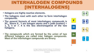 General preparation and properties of interhalogens