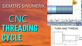 THREADING CYCLE OF SIEMENS CONTROLLER CNC#bsw#500subs #cncprogramming2d@TITANSofCNC