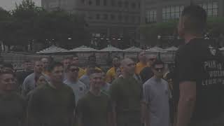 MORNING PT in Manhattan with U.S. Marines and Sailors