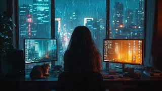 🐱 Soft Purring and Rainfall Symphony 🌧️ Calming Sounds to Melt Your Stress Away 🌟